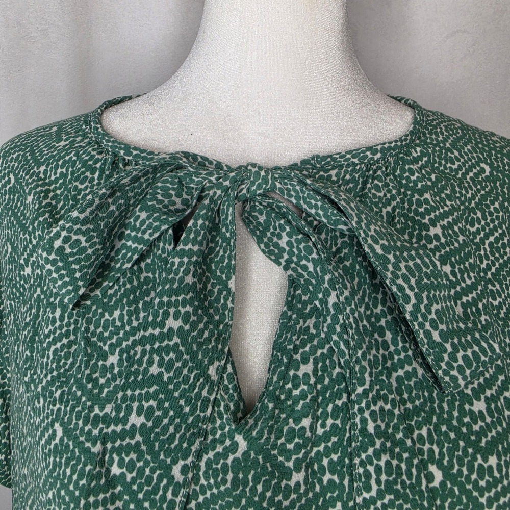 Boden Delilah Green Dotted Print Blouse - Picture 2 of 8